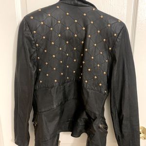 Black leather jacket